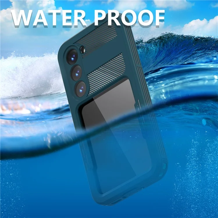 REDPEPPER DOT For Samsung Galaxy S23+ IP68 Waterproof Phone Case Anti-dust Transparent Back Cover [Support Fingerprint Unlock] - Green