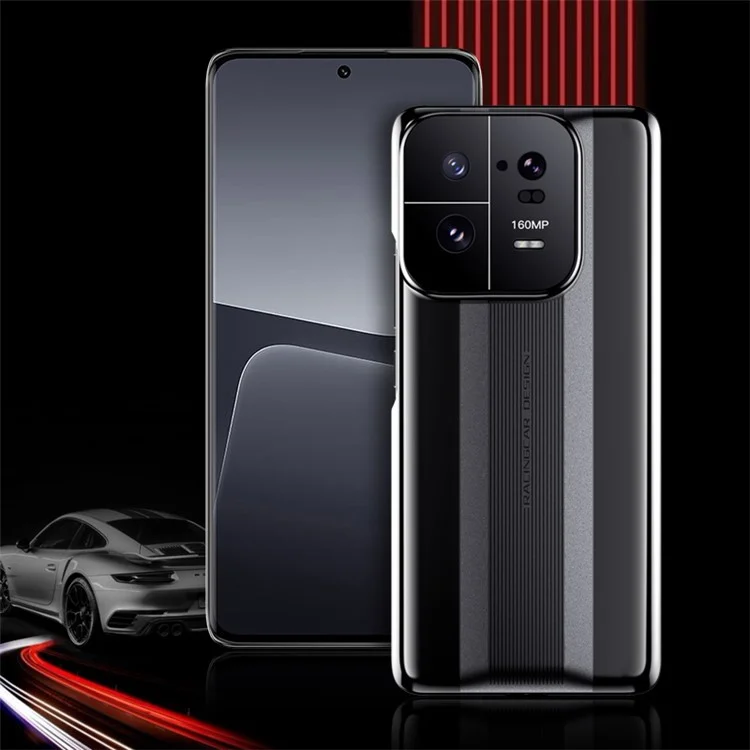 Для Xiaomi 13 Pro 5G Защита камеры Противоударный чехол с электролитным покрытием Твердый ПК Противоскользящий чехол - Черный