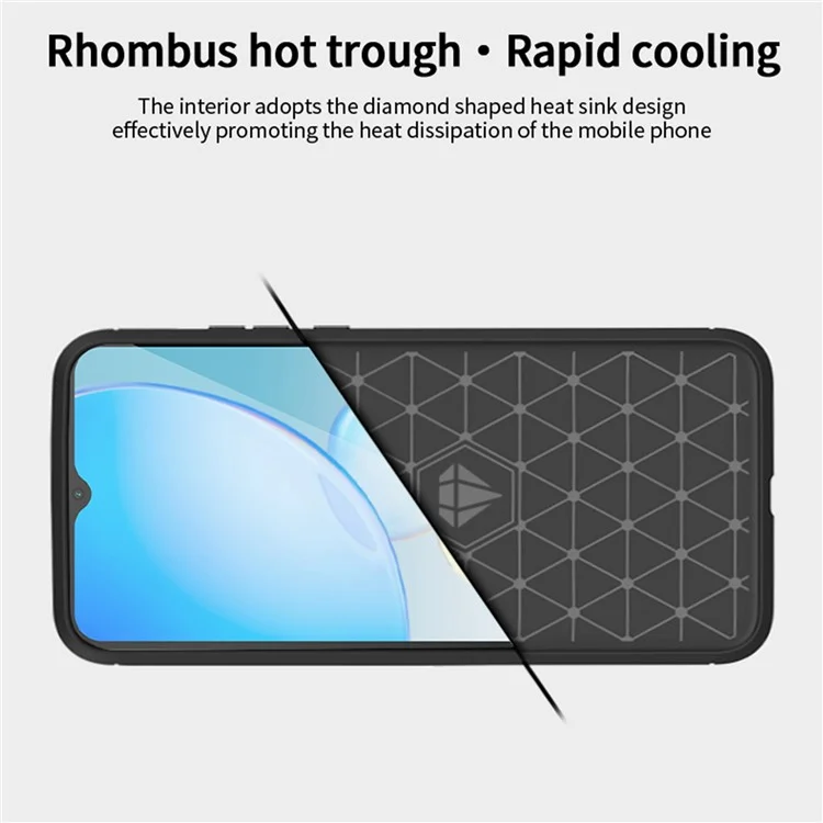MOFI JK TPU Series-1 Carbon Fiber Phone Cover для Infinix Hot 12 Pro 4G, Защита от падения TPU с текстурой Brushed Phone Case Shell - Черный