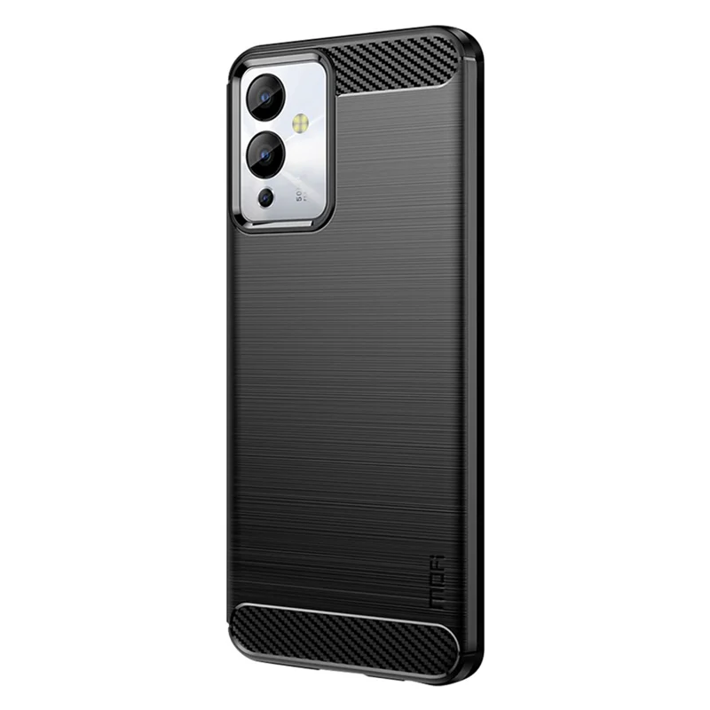 MOFI JK TPU Series-1 für Infinix Note 12i Smartphone Case Stoßschutz TPU Carbon Fiber Brushed Phone Cover - Schwarz