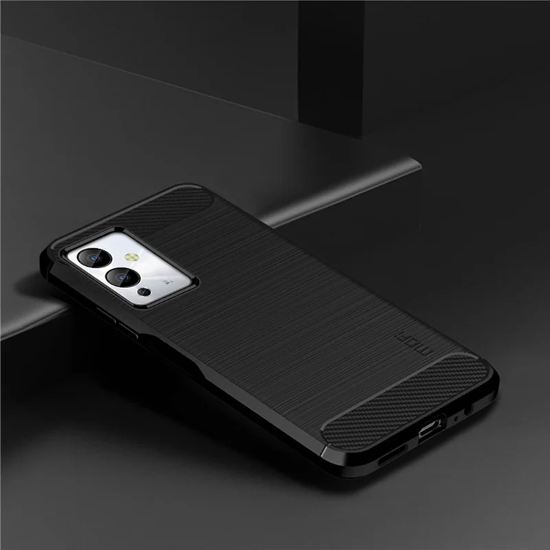 MOFI JK TPU Series-1 für Infinix Note 12i Smartphone Case Stoßschutz TPU Carbon Fiber Brushed Phone Cover - Schwarz