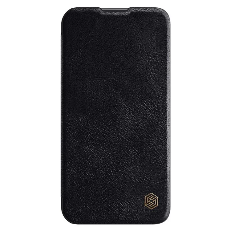 NILLKIN Qin Pro Series per Samsung Galaxy S23+ Custodia in pelle PU Porta carte Folio Flip Cover con coperchio scorrevole per obiettivo - Nero