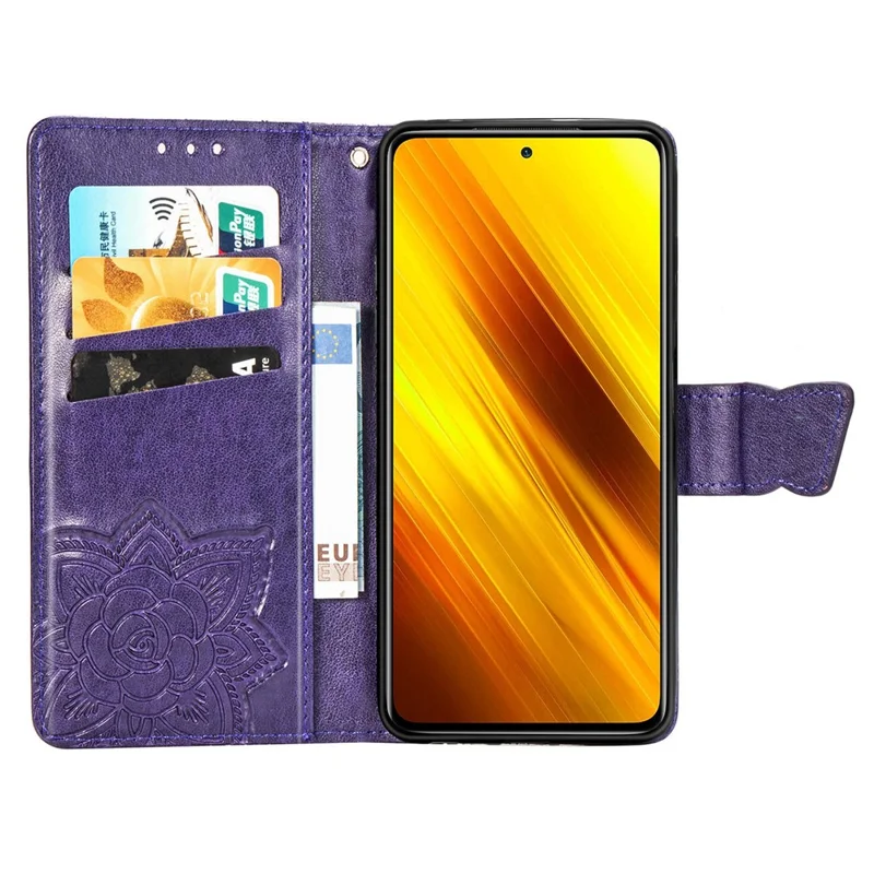 Per Xiaomi Poco X3 NFC / Poco X3 / Poco X3 Pro Profficimento in Modulo di Cantura in Module PU Caso Chiust Classpare Magnetica Coperchio - Porpora