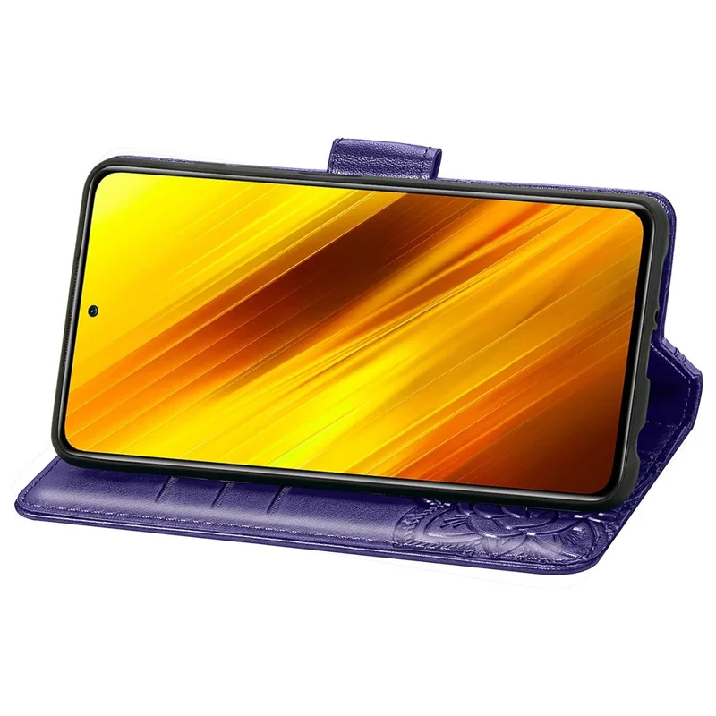 Per Xiaomi Poco X3 NFC / Poco X3 / Poco X3 Pro Profficimento in Modulo di Cantura in Module PU Caso Chiust Classpare Magnetica Coperchio - Porpora