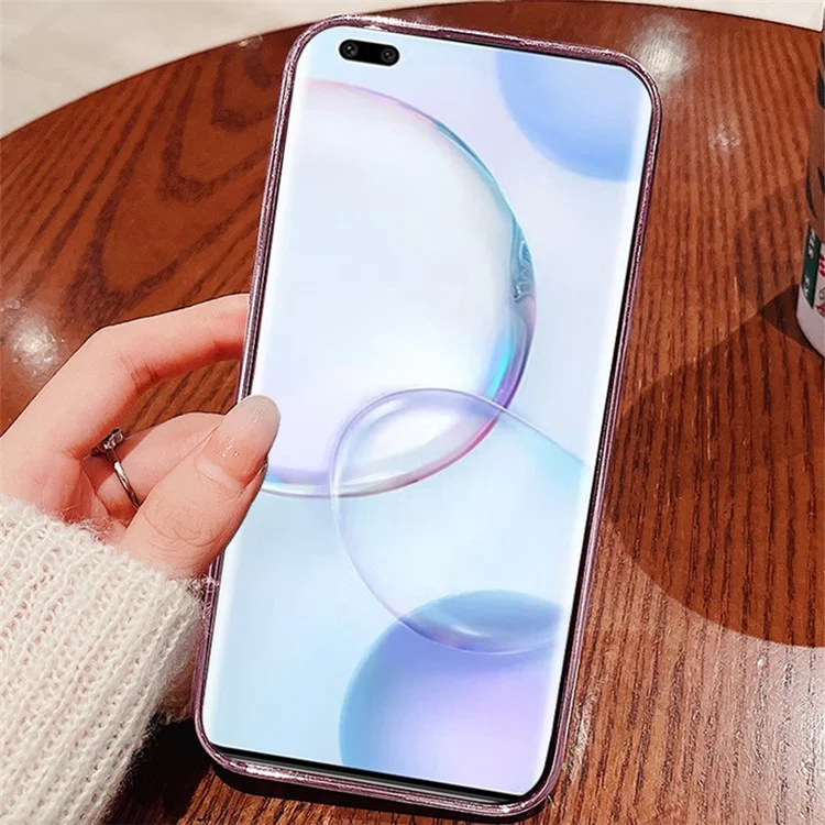 KADEM для Huawei nova 9 Чехол для телефона с противоцарапинной защитой и дизайном в виде стразов Цветочный узор Блестящая пудра Мягкий ТПУ Чехол для сотового телефона - Золотая роза