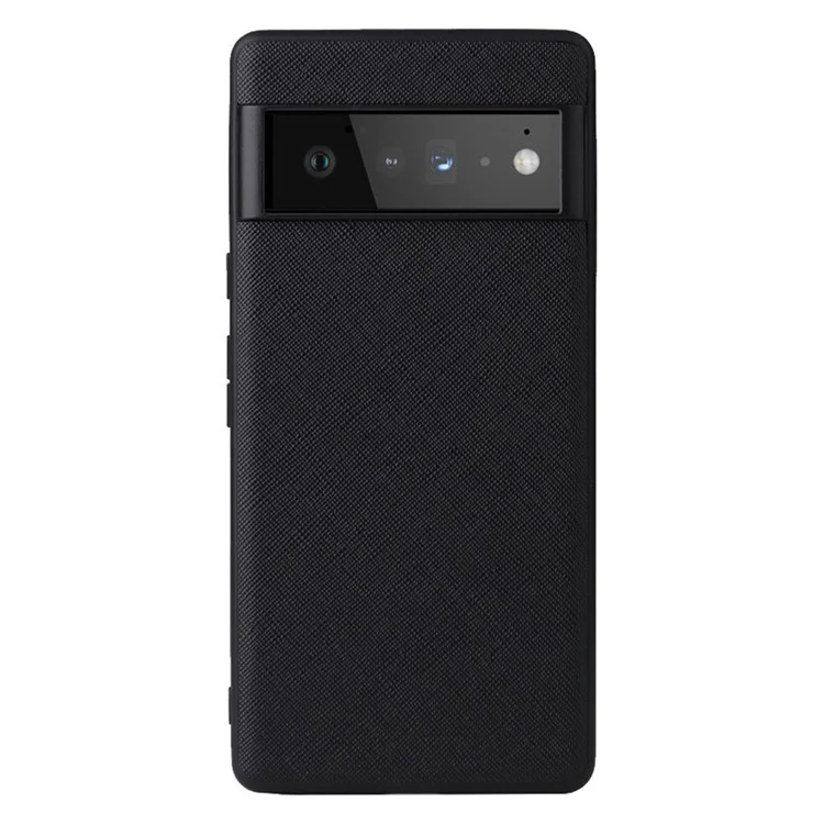 Para o Google Pixel 7 Pro 5G Anti-arranhão Capa de Telefone Texturizada PU Concamada TPU + PC Tampa Híbrida - Textura Cruzada