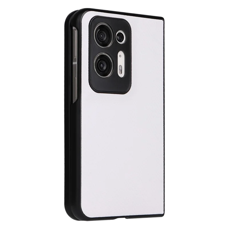 For Oppo Find N2 5G Anti-scratch Phone Back Cover Drop-proof PU Leather + PC Protective Cell Phone Case - White