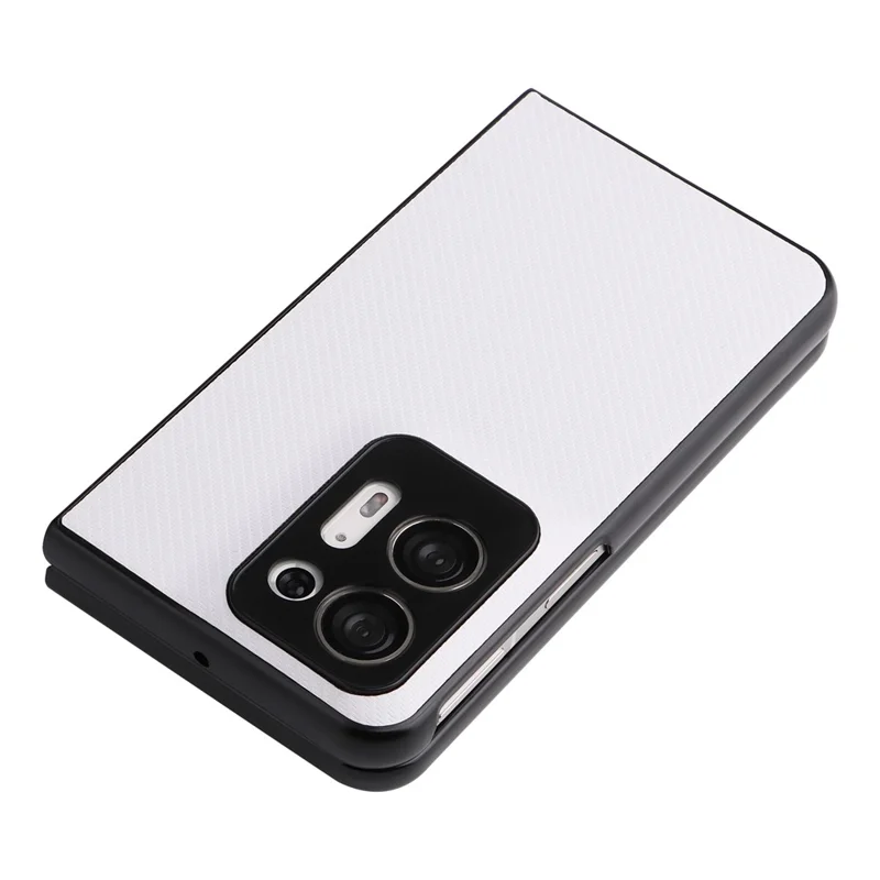For Oppo Find N2 5G Anti-scratch Phone Back Cover Drop-proof PU Leather + PC Protective Cell Phone Case - White