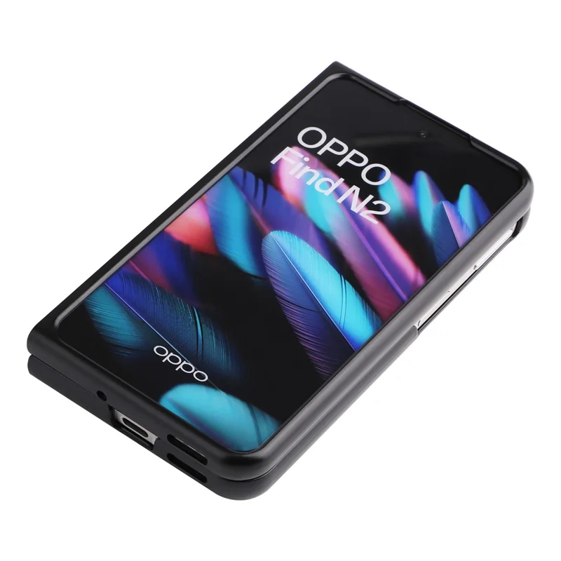 For Oppo Find N2 5G Anti-scratch Phone Back Cover Drop-proof PU Leather + PC Protective Cell Phone Case - White