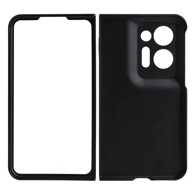 For Oppo Find N2 5G Anti-scratch Phone Back Cover Drop-proof PU Leather + PC Protective Cell Phone Case - White