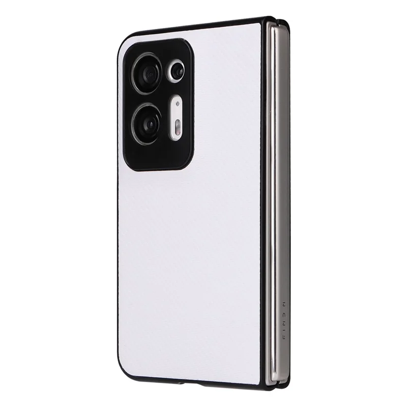 For Oppo Find N2 5G Anti-scratch Phone Back Cover Drop-proof PU Leather + PC Protective Cell Phone Case - White