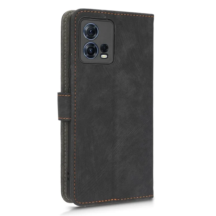 Para Motorola Edge 30 Fusion 5G / Moto S30 Pro 5G Funda Protectora para Teléfono con Bloqueo RFID Tapa de Cuero Magnética con Soporte - Negro