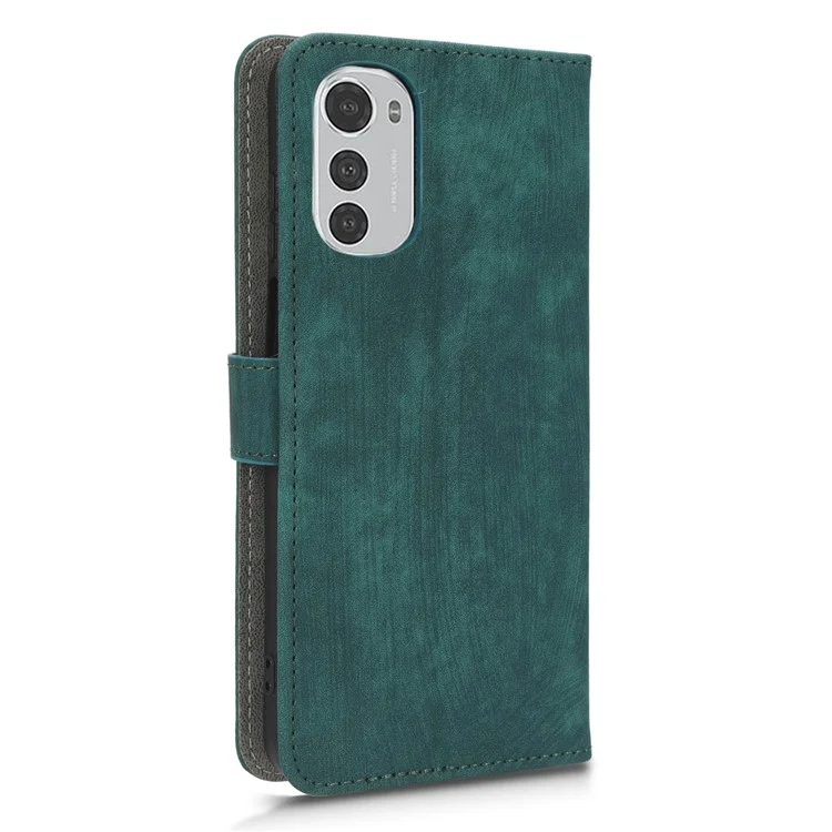 Per Motorola Moto E32 4G Case Cellulare Case PU Pelle RFID Bloccante Magnetica Full Protection Cover Con Supporto Per il Portafoglio - Verde