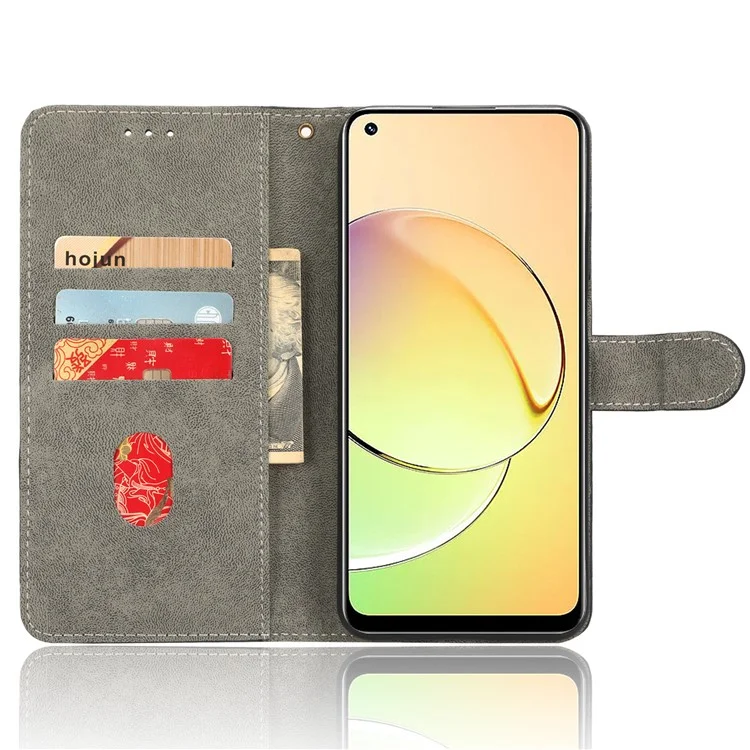 RFID Blocking Anti-scratch Phone Case For Realme 10 4G, Anti-fall Magnetic PU Leather Phone Cover with Wallet Stand - Black