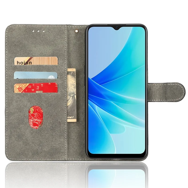Per Oppo A57 4G / A57s 4G / A57e 4G / A77 4G RFID Blocking PU Leather Anti-drop Phone Case Protective Magnetic Mobile Phone Cover with Wallet Stand - Verde