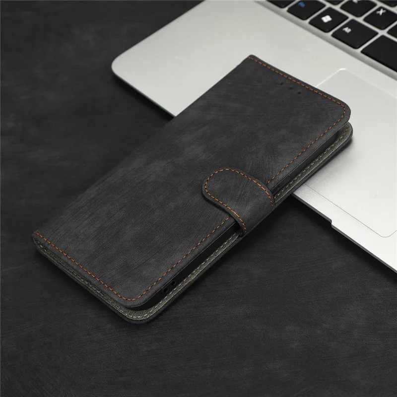 For Xiaomi Redmi Note 11 Pro 4G (MediaTek) / Note 11 Pro 5G (Qualcomm) / Note 12 Pro 4G / Note 11E Pro 5G RFID Blocking PU Leather Phone Case Fully Wrapped Magnetic Mobile Phone Cover with Wallet Stand - Black