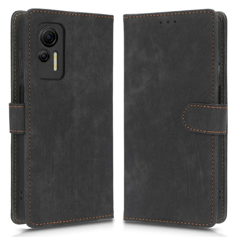 For Ulefone Note 14 Shockproof PU Leather Phone Cover Wallet Stand RFID Blocking Magnetic Mobile Phone Case - Black