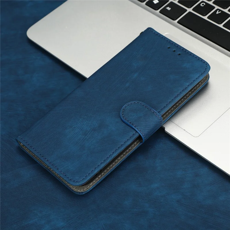 RFID Blocking Phone Cover For Honor X7, Foldable Stand Magnetic PU Leather Protective Phone Wallet Case - Blue