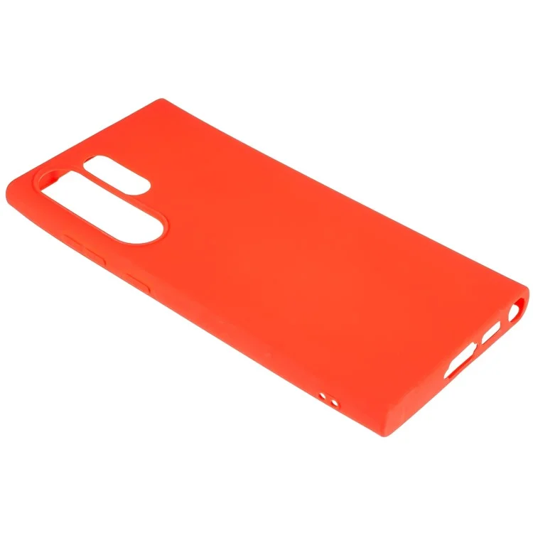 Для Samsung Galaxy S23 Ultra Matte TPU Chace Case Shock -resection Гибкий Задний Крышка - Красный