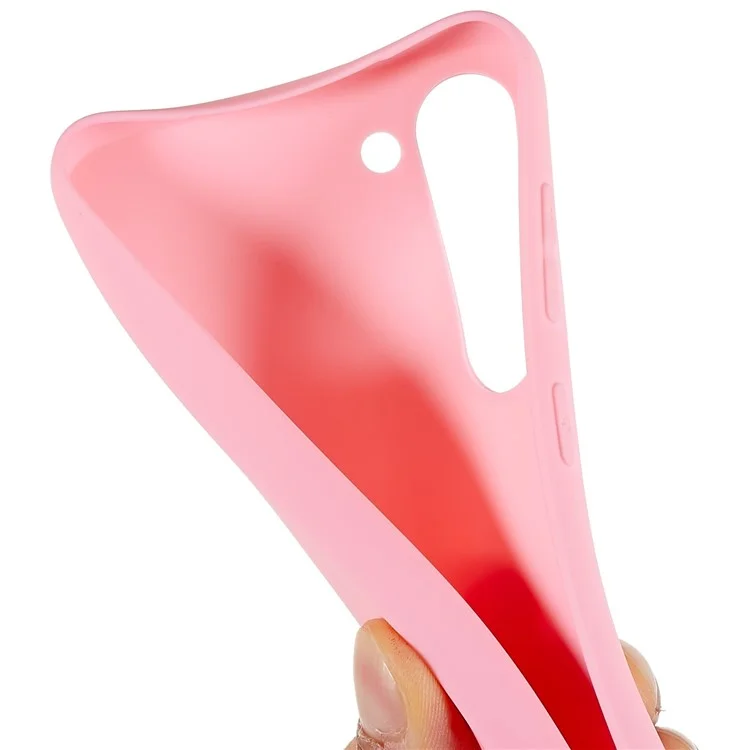 For Samsung Galaxy S23+ Soft TPU Matte Finish Coating Case Smooth Flexible Protective Phone Cover - Pink