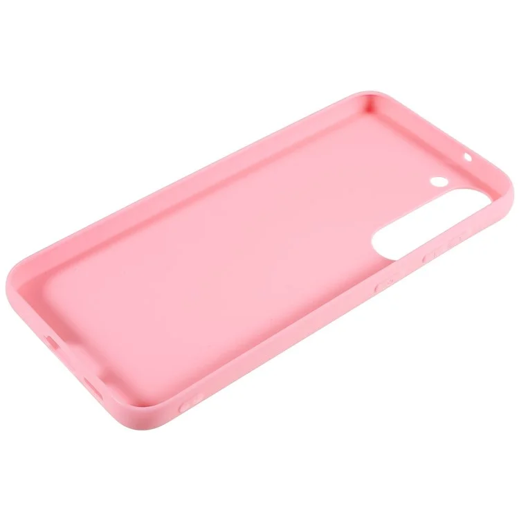 For Samsung Galaxy S23+ Soft TPU Matte Finish Coating Case Smooth Flexible Protective Phone Cover - Pink