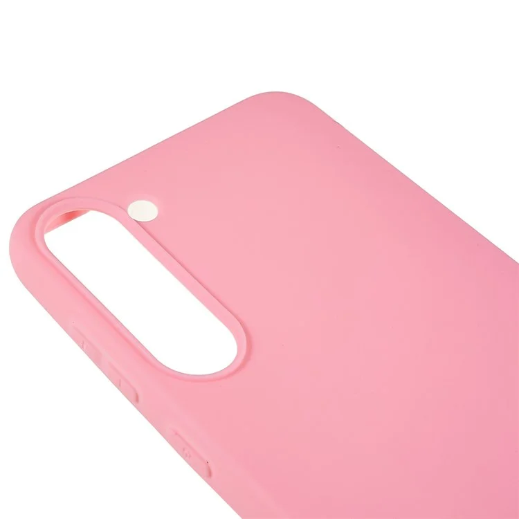 For Samsung Galaxy S23+ Soft TPU Matte Finish Coating Case Smooth Flexible Protective Phone Cover - Pink