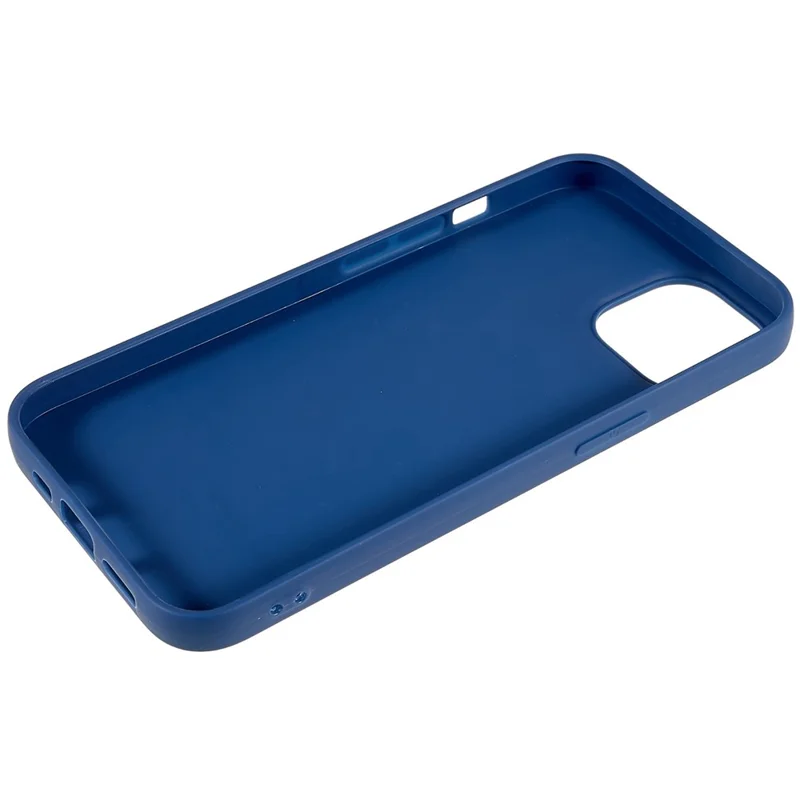 For iPhone 14 Smooth Matte Soft TPU Cover Shockproof Absorption Flexible Phone Case - Sapphire