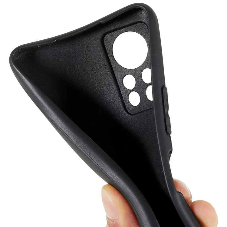Para Infinix Hot 11s NFC 4G Soft TPU Phone Case Matte Anti-Fingerprint Protective Cover - Black