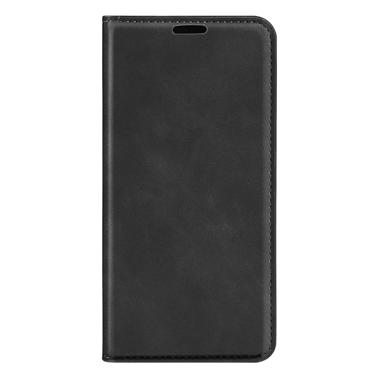 Para Huawei nova Y61 4G Funda de billetera con cierre magnético automático de piel de PU con soporte, sensación suave al tacto, resistente a golpes - Negro
