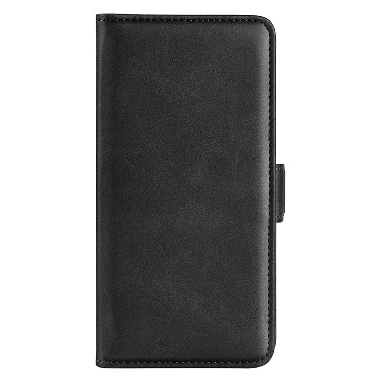 Pour Huawei Nova Y61 4G PU Couver en Cuir Couvercle de Téléphone à Double Armoir Magnétique Case de Texture de Texture de Support Pliable Portefeuille - Noir