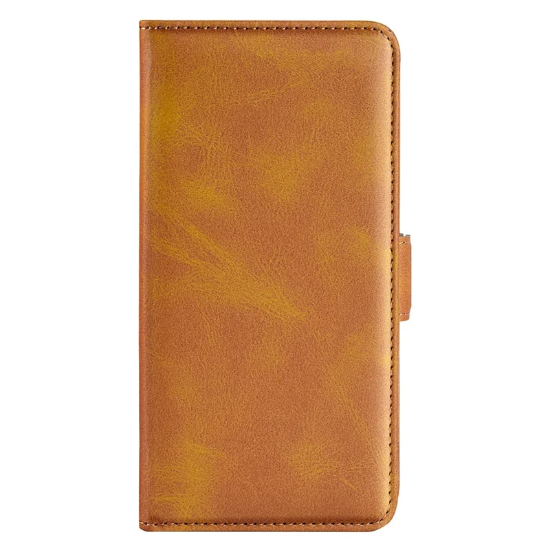 For Huawei nova Y61 4G PU Leather  Cell Phone Cover Dual Magnetic Clasp Calf Texture Case Foldable Stand Wallet - Yellow