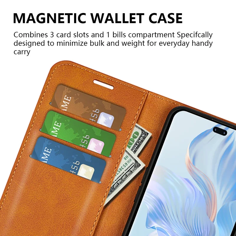 For Honor 80 Pro 5G PU Leather Stand Wallet Case Calf Texture Square Magnetic Clasp Book Style Phone Cover - Blue