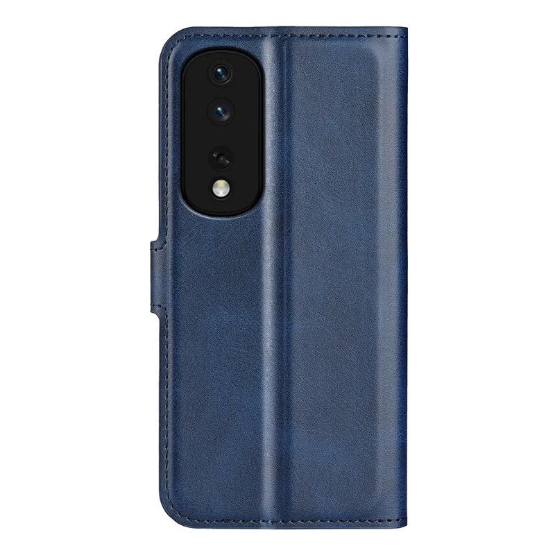 For Honor 80 Pro 5G PU Leather Stand Wallet Case Calf Texture Square Magnetic Clasp Book Style Phone Cover - Blue