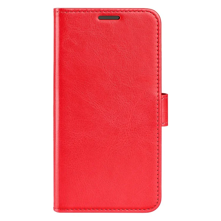 Для Honor 80 Pro 5G Crazy Horse Texture PU Leather Case Stand Wallet Flip Protective Phone Cover - Red