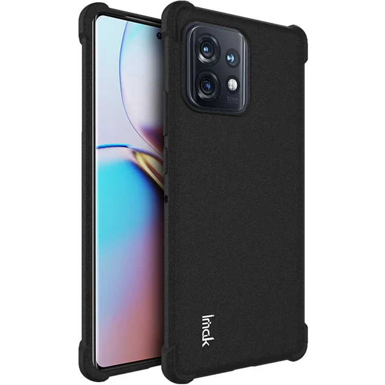 IMAK per Motorola Moto X40 5G / Edge 40 Pro 5G Custodia per telefono con protezione degli angoli a gonfiaggio quattro Custodia morbida in TPU con superficie opaca Custodia antiurto - Nero