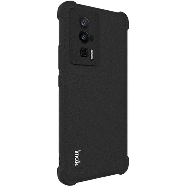 IMAK Pour Xiaomi Poco F5 Pro 5G / Redmi K60 Pro 5G / K60 5G Étui de protection antichute Coque arrière en TPU doux mat - Noir