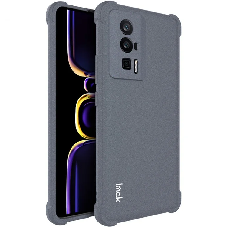 IMAK For Xiaomi Poco F5 Pro 5G / Redmi K60 Pro 5G / K60 5G Drop-proof Phone Case Matte Soft TPU Protective Phone Back Cover - Grey