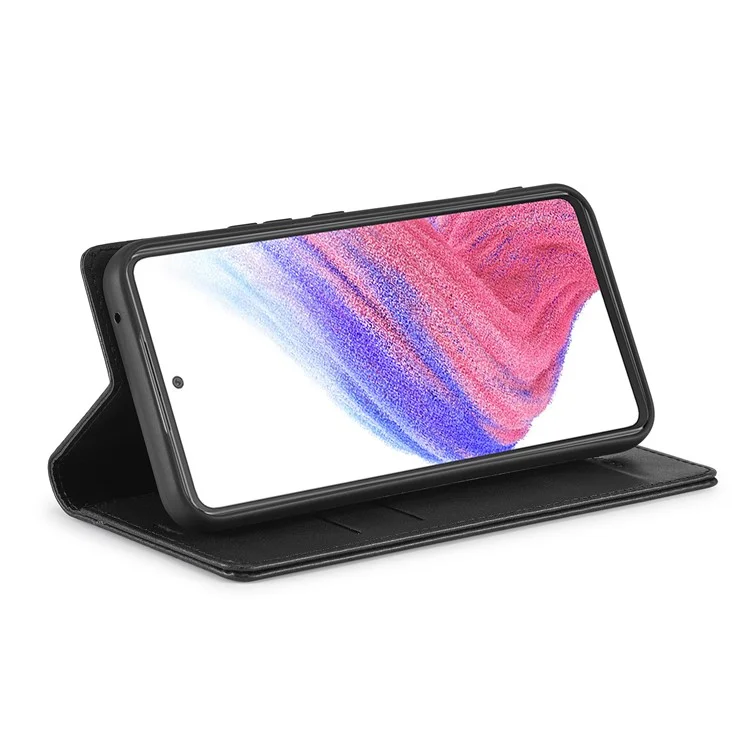 LC.IMEEKE per Samsung Galaxy A54 5G Custodia in pelle PU antigraffio Flip Phone Wallet con blocco RFID Stand Magnetic Absorption Drop-proof Phone Cover - Nero