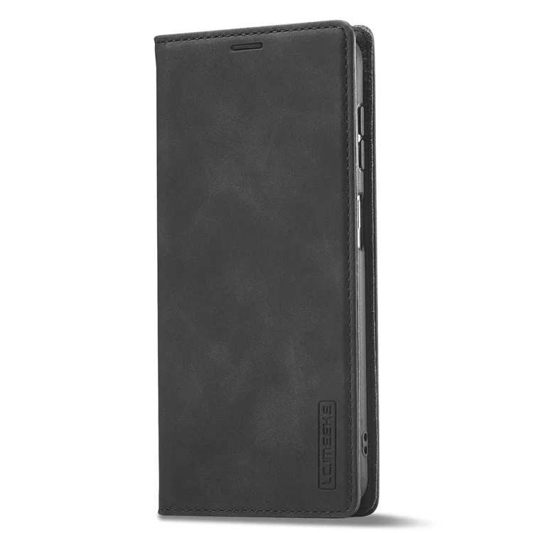 LC.IMEEKE Per Samsung Galaxy A34 5G Custodia Protettiva per Cellulare in Pelle PU Flip Folio Wallet Stand Magnetica Absorption Phone Case - Nero