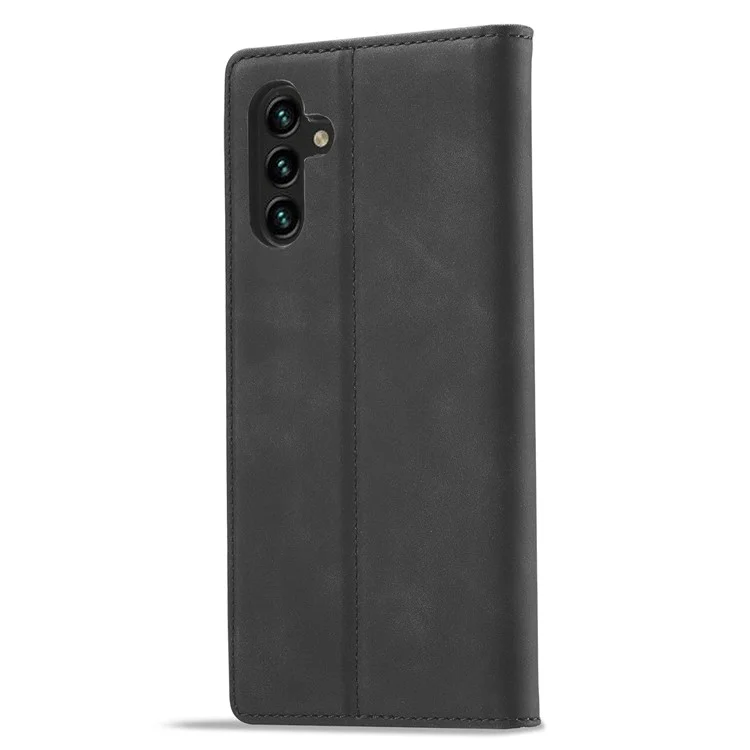 LC.IMEEKE Per Samsung Galaxy A34 5G Custodia Protettiva per Cellulare in Pelle PU Flip Folio Wallet Stand Magnetica Absorption Phone Case - Nero