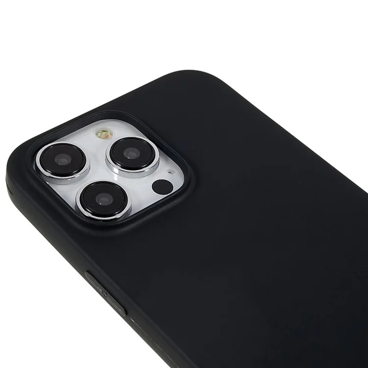 For iPhone 13 Pro 6.1 inch Back Shell, Anti-Fingerprint Soft TPU Phone Case Matte Protective Cover - Black