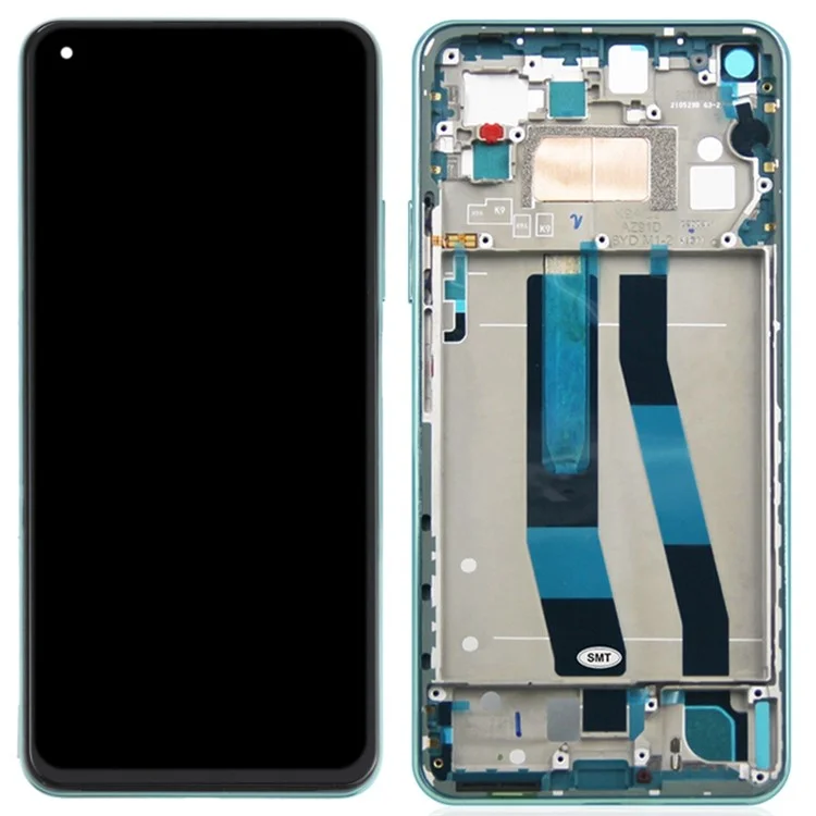 Para Xiaomi Mi 11 Lite 4G / 5G Grade B LCD Screen And Digitizer Assembly + Frame Parte (TFT Technology) (sem Logotipo) - Verde