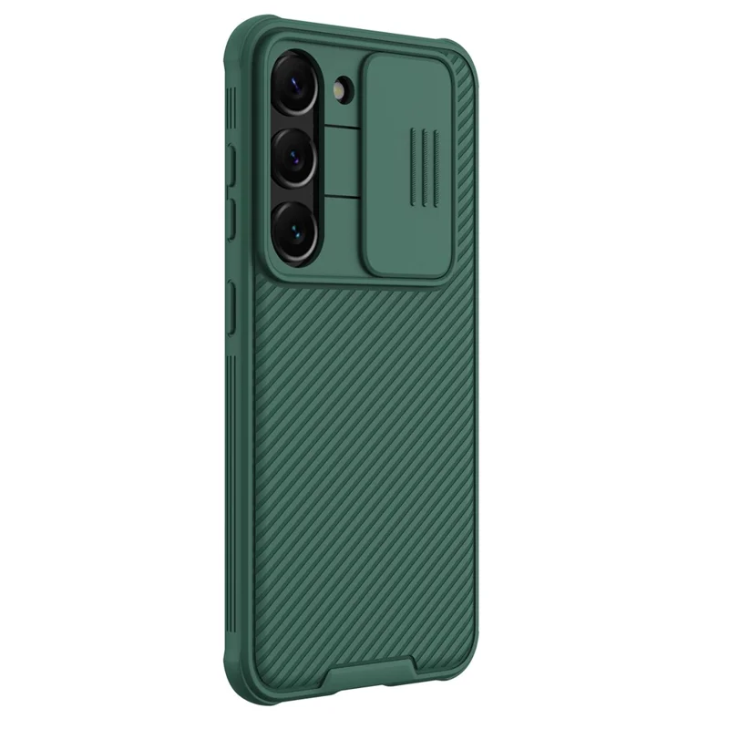 NILLKIN CamShield Pro Series for Samsung Galaxy S23+ Protective Phone Case with Slide Camera Cover Anti-scratch Phone Shell - Green