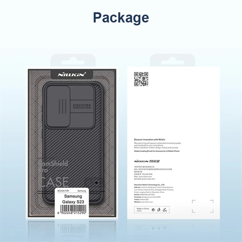 NILLKIN CamShield Pro Series for Samsung Galaxy S23+ Protective Phone Case with Slide Camera Cover Anti-scratch Phone Shell - Green