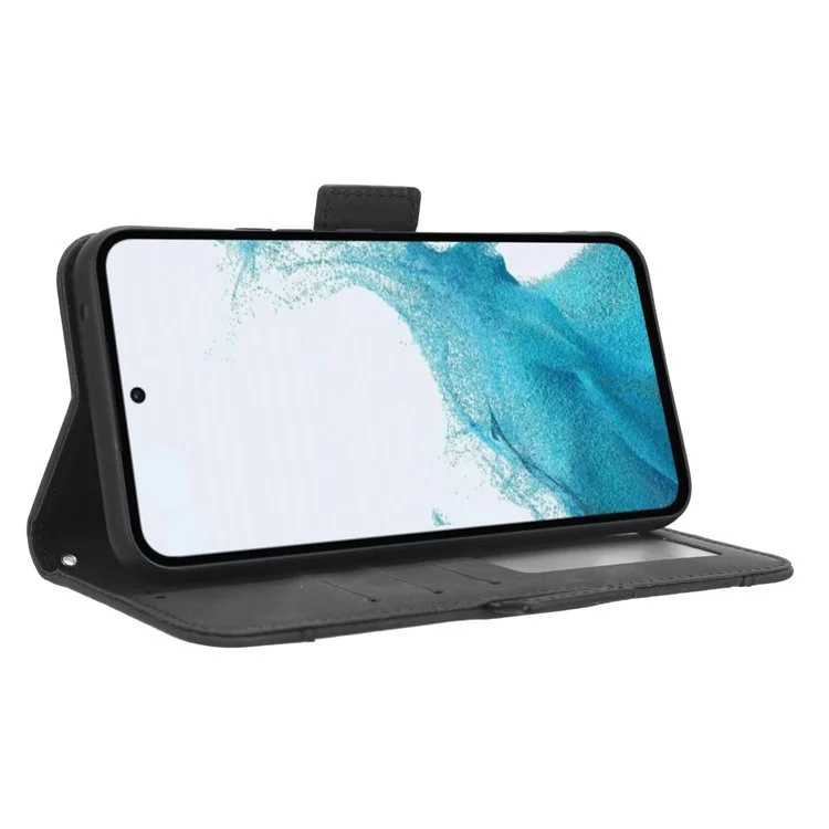 Per Samsung Galaxy A54 5G Multiple Card Slots PU Leather Anti-shock Phone Case Magnetic Flip Protective Phone Cover Wallet Stand - Nero