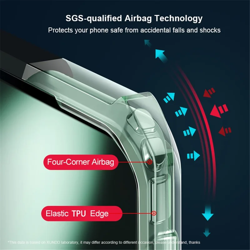 XUNDD For OnePlus 11 5G Acrylic+TPU Shockproof Phone Case Precise Cutouts Camera Protection Back Cover - Transparent / Black