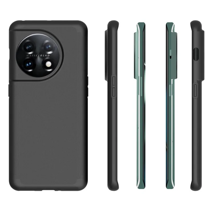 10Pcs / Pack TPU Case per OnePlus 11 5G, Finitura Opaca Anti-graffio Custodia Protettiva per Telefono - Nero