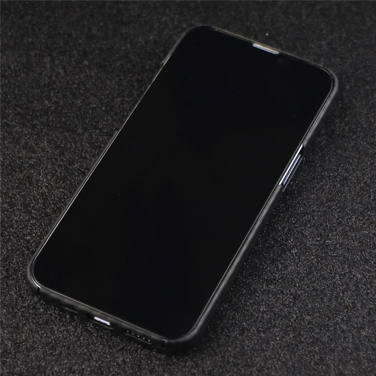 Pour iPhone 14 Pro Max Aramid Fiber Back Case Shockproof 1500D Coarse Texture Cover - Matte Black