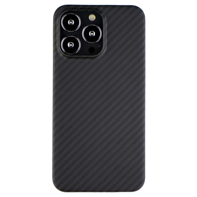 Für iPhone 13 Pro Case Aramid Faser 1500D Grobe Textur Telefon Schutzhülle - Matt Schwarz