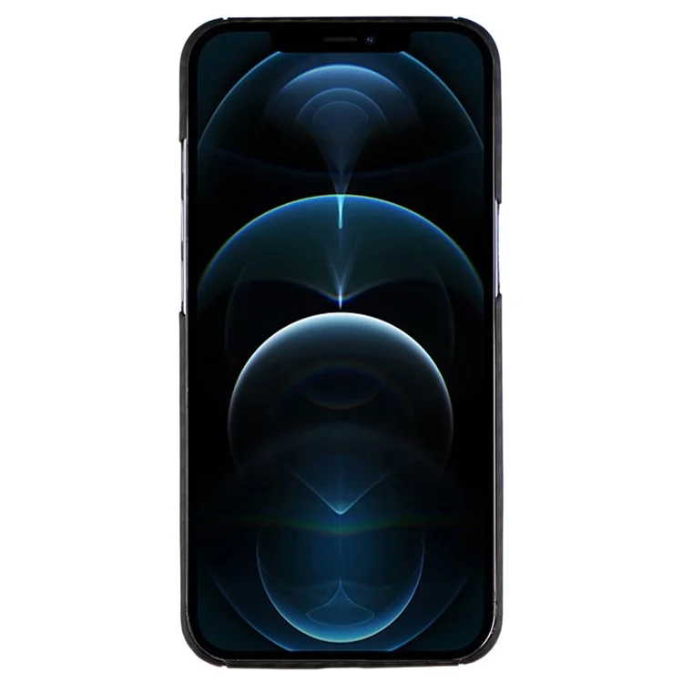 Back Case for iPhone 12 Pro Max Aramid Fiber 1500D Coarse Texture Protective Cover - Matte Black